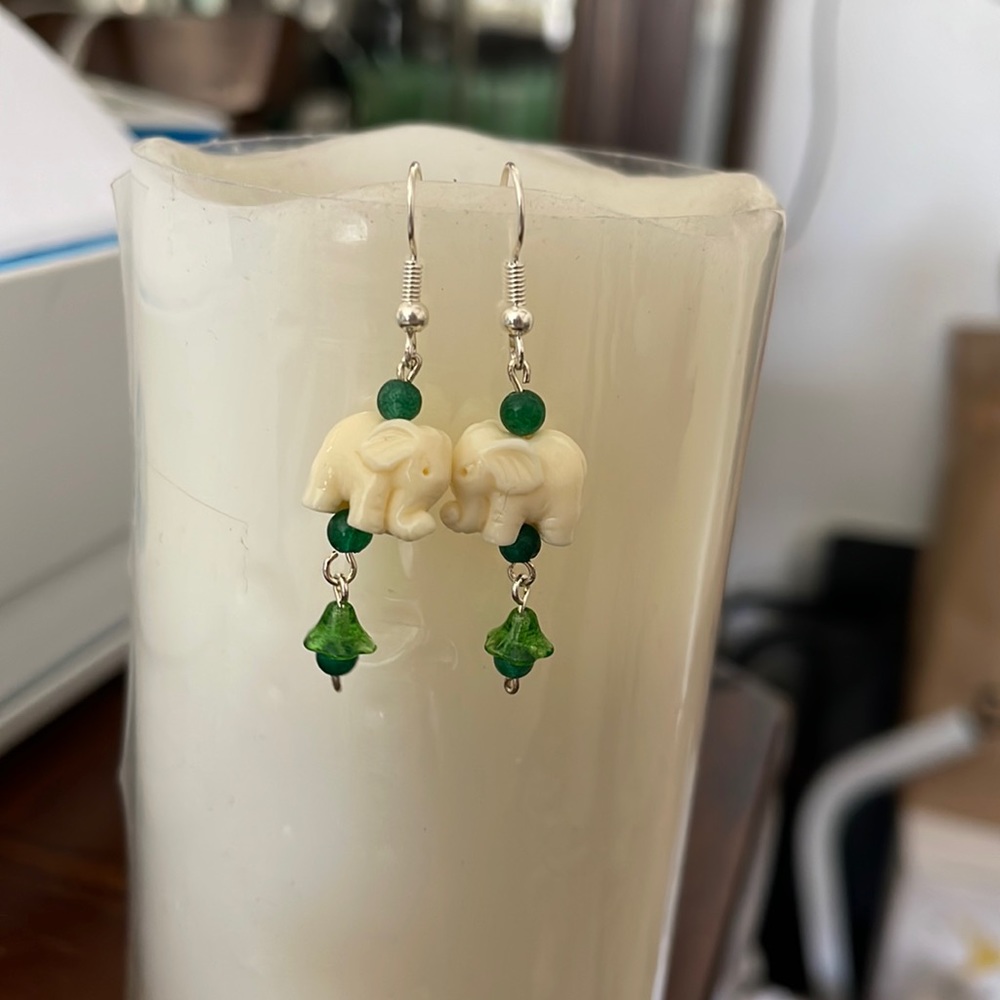 Green earrings